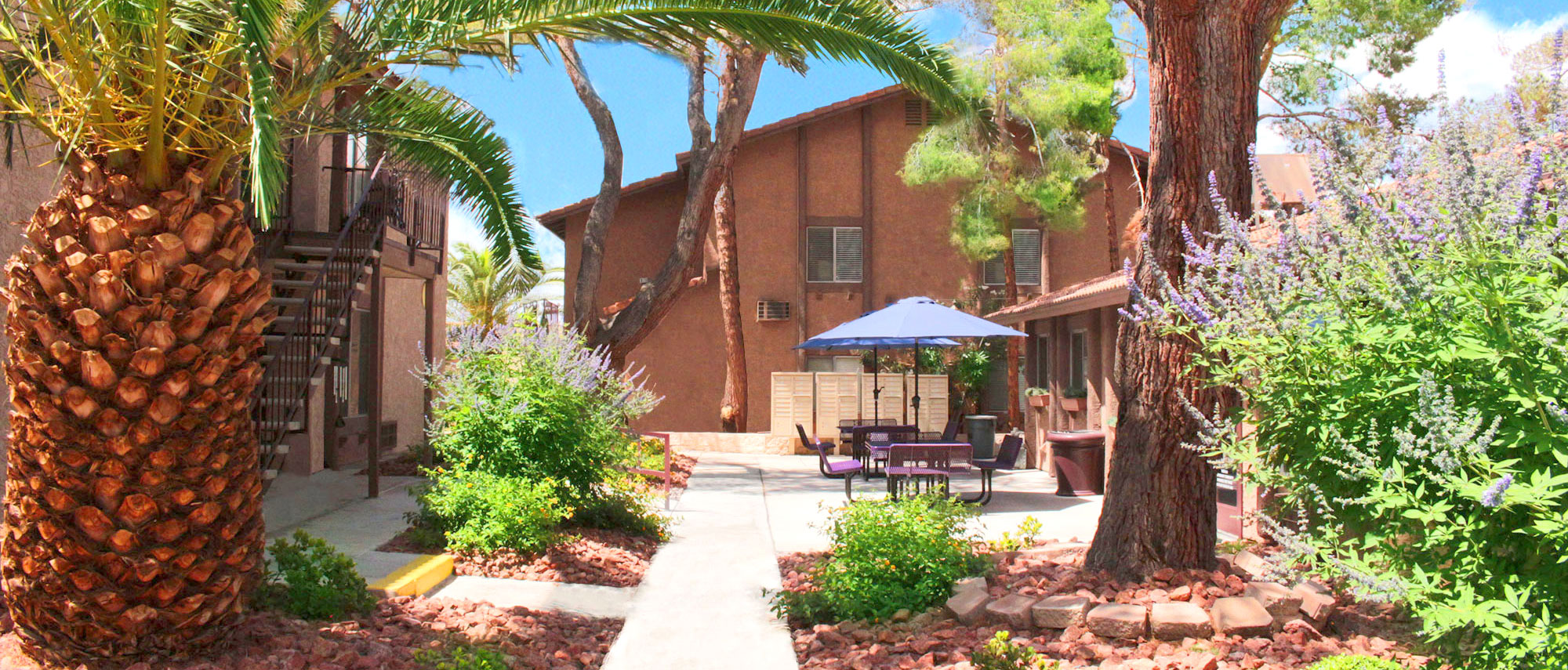 This image shows the exterior of one of the Topaz Senior Apartment units