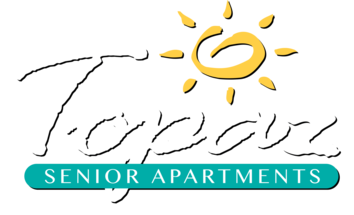 This company logo represents Topaz Senior Apartments as an entity.